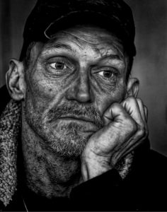 retrato en blanco y negro - textura y contraste